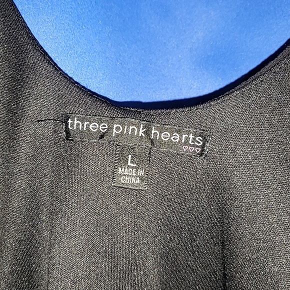 Three Hearts Women's Black and White Striped Tank Top - Picture 3 of 9